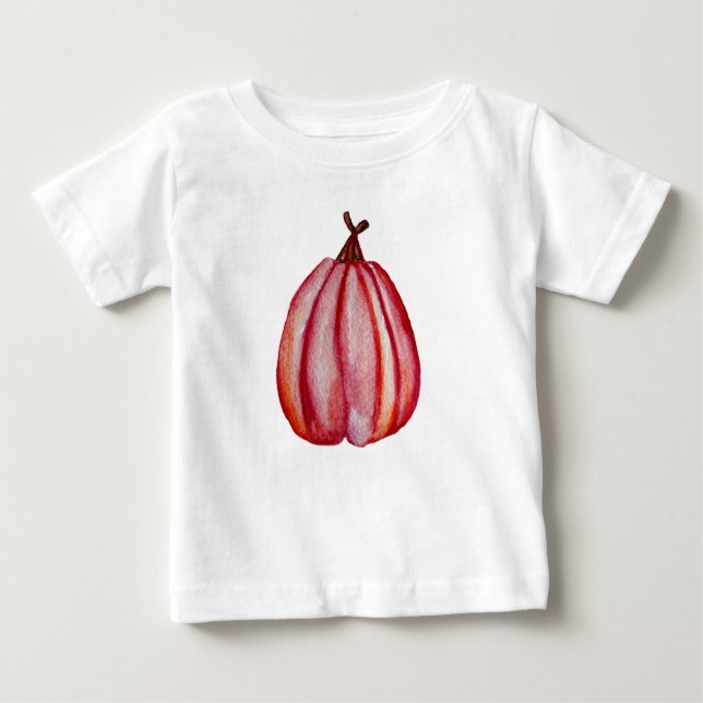 T-shirt Citrouille rouge bébé (Devant)