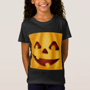 T-Shirt Citrouille sculpté souriant design Halloween