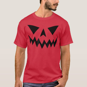 T-shirt Citrouille sculptée Jack O Lantern effrayante pour