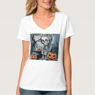 T-shirt Citrouille Skeleton Party