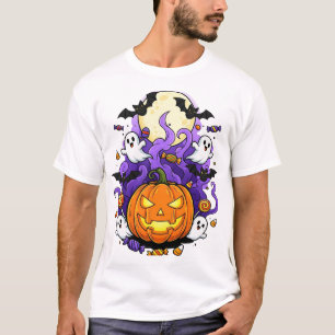 T-shirt Citrouille souriant Halloween