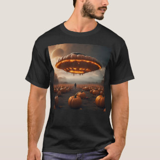 T-shirt Citrouille Spatial Sur Planète