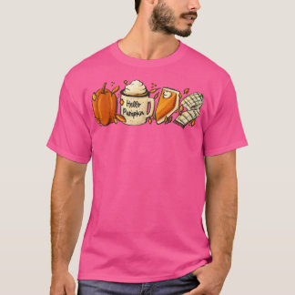 T-shirt Citrouille Spice Coffee Latte Automne Saison Autom