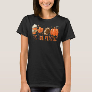 T-shirt Citrouille Spice Football C'Est La Saison Automne