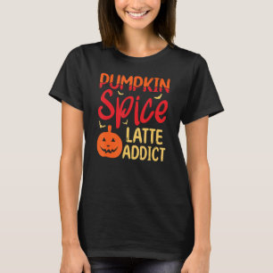 T-shirt Citrouille Spice Latte Addict Helloween Citrouille
