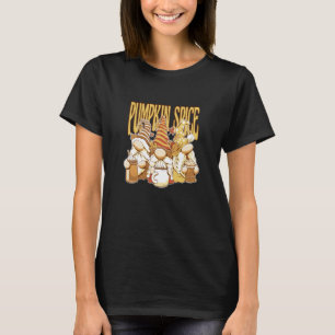 T-shirt Citrouille Spice Latte Café Latte Iced Fall Gnomes