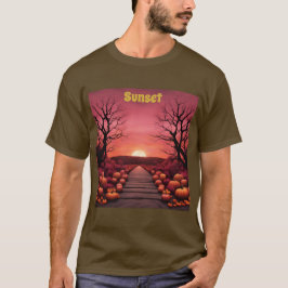 T-shirt Citrouille Sunset d'automne