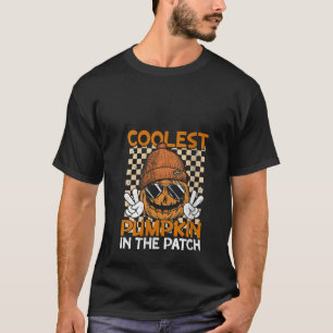 T-shirt Citrouille super Le Plus Froid Dans Le Patch Hallo