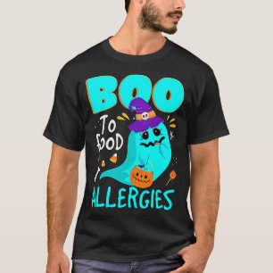 T-shirt Citrouille turquoise Halloween Boo To Food Allergi