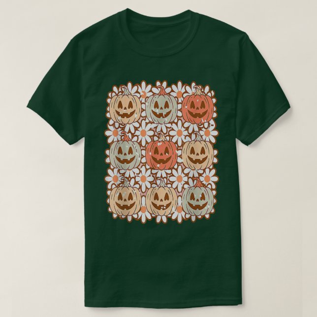 T-shirt Citrouille vintage Retro Halloween2928 (Design devant)