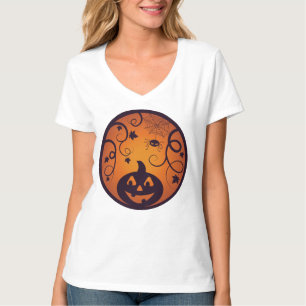 T-shirt Citrouille visage de Halloween Jack o lanterne et