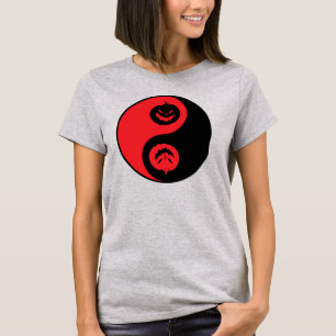 T-shirt Citrouille Yin Yang Jack-o-lantern
