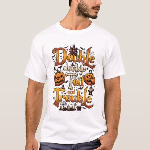 T-shirt Citrouilles de Double Peine Château Hanté Chauves-