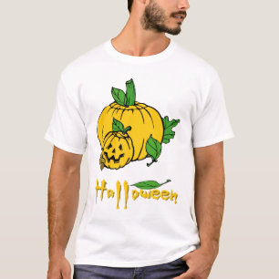 T-shirt Citrouilles d'Halloween couleur, graphique d'Hallo
