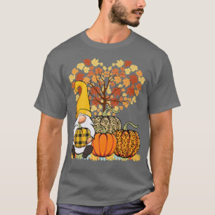 T-shirt Citrouilles Gnomes mignons Automne Automne Automne
