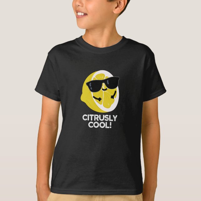 T-shirt Citrus amusant Cool Citrus Pun Dark BG (Devant)