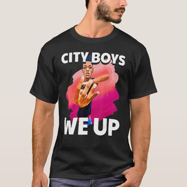 T-shirt City Boys Été Nous Montons Quatre Doigts Sur Mème  (Devant)