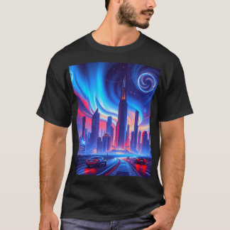 T-shirt City Homme futuriste