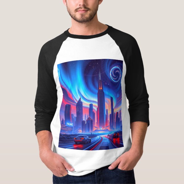 T-shirt City Homme futuriste (Devant)