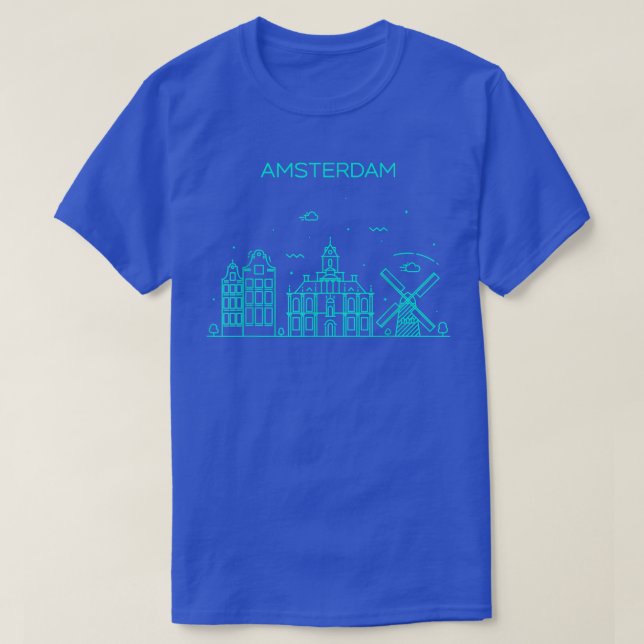 T-shirt City Night Amsterdam (Design devant)