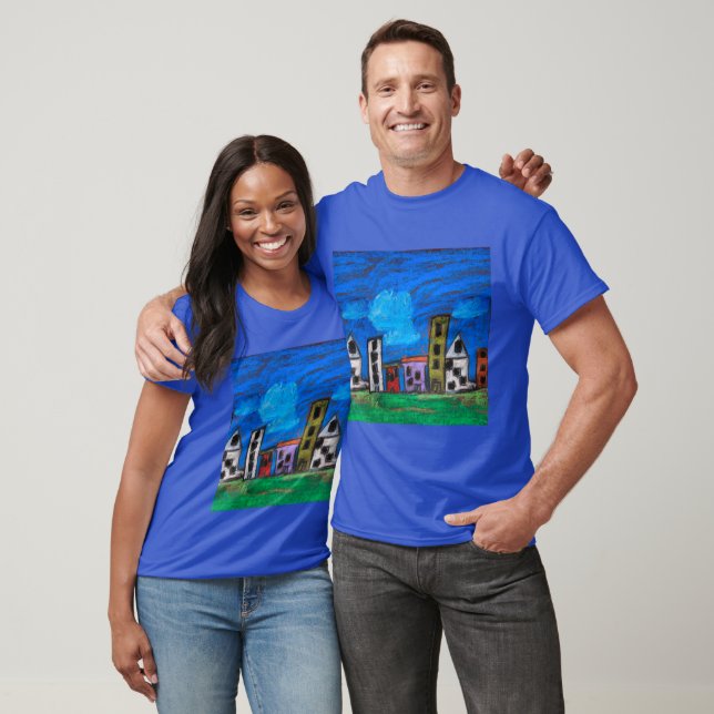 T-shirt Cityscape Art par Enfants (Unisexe)