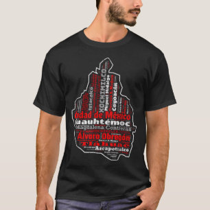 T-shirt Ciudad De Mexico CDMX Mapa Municipios Mexico City