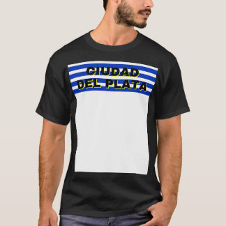 T-shirt Ciudad del Plata en Uruguay Drapeaux rayés