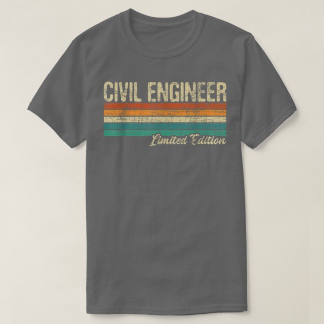T-shirt Civil Engineer Ltd EditionBridge Builder Engineeri (Design devant)