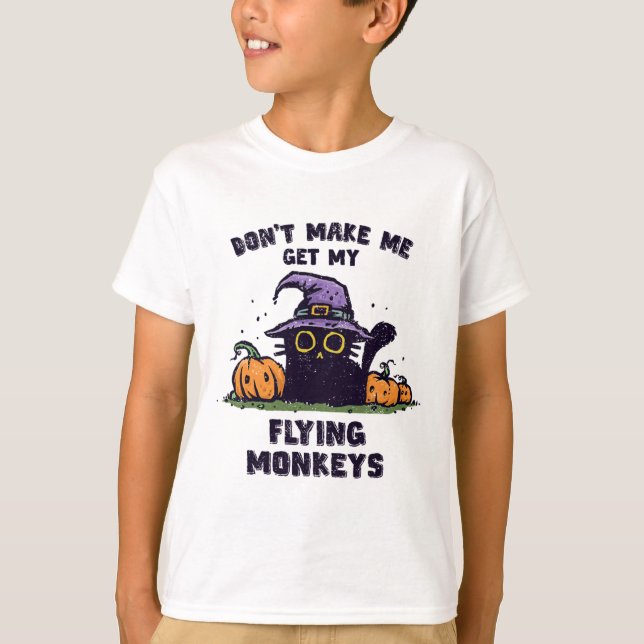 T-shirt Ck Cat Halloween - Ne me faites pas prendre mon vo (Devant)