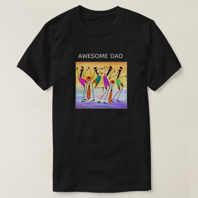 T-shirt Clair, élégant, Expression du bonheur, Noir (Design devant)