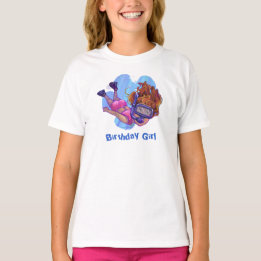 T-Shirt Clair Fille d'Anniversaire Snorkeling