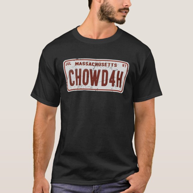 T-shirt Clam Chowder Boston Accent CHOWDAH (Devant)