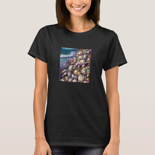 T-shirt Clam Seashell Shell Collector Beach Ocean Coastal  (Devant)