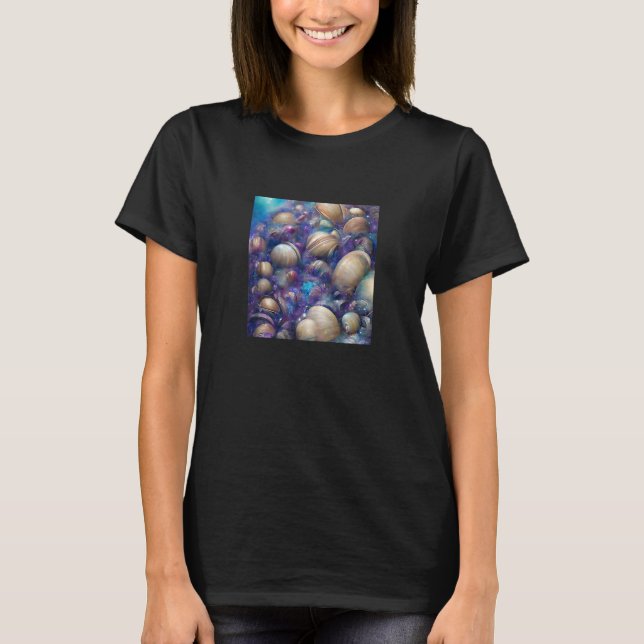 T-shirt Clam Seashell Shell Collector Beach Ocean Coastal  (Devant)