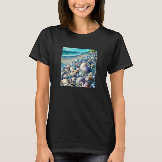 T-shirt Clam Seashell Shell Collector Beach Ocean Coastal  (Devant)