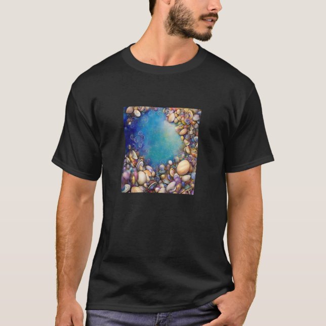 T-shirt Clam Seashell Shell Collector Beach Ocean Coastal  (Devant)