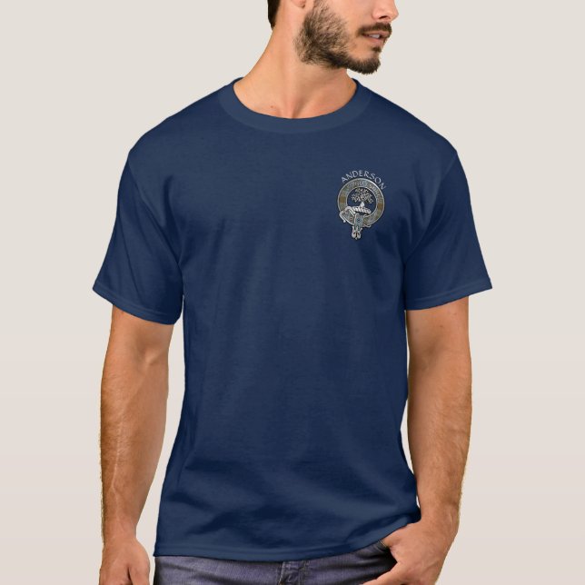 T-shirt Clan Anderson Crest & Tartan (Devant)