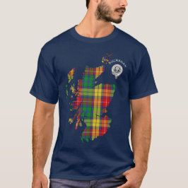 T-shirt Clan Buchanan Tartan Carte & Crest