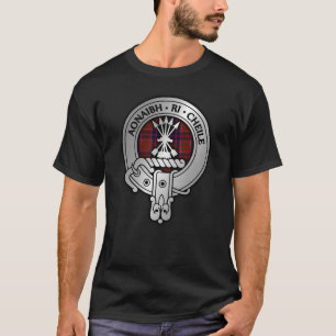 T-shirt Clan Cameron Crest & Lochiel Tartan