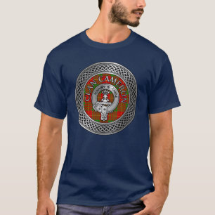 T-shirt Clan Cameron Crest & Tartan Knot