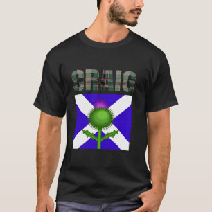 T-shirt Clan Craig Tartan Scottish Nom de famille Scotland