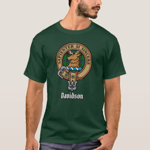 T-shirt Clan Davidson Crest sur Tartan