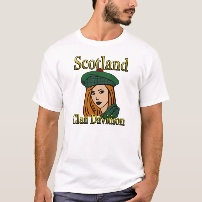 T-shirt Clan Davidson Tartan Scotland Shirts (Devant)