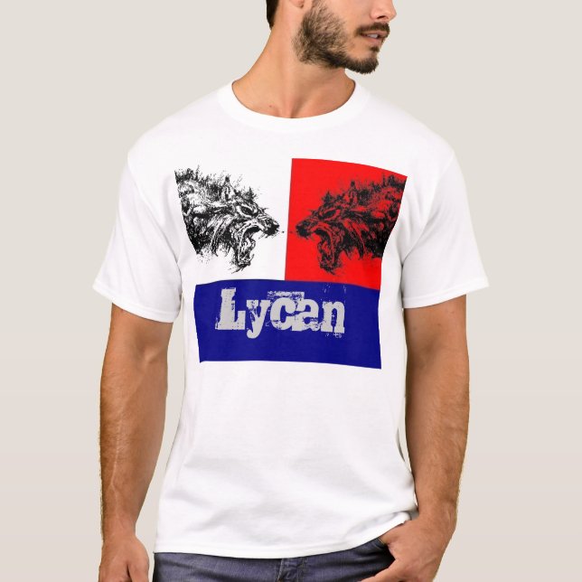 T-shirt Clan de Lycan de drapeau de loup-garou (Devant)