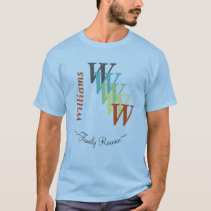 T-shirt Clan de réunion de famille de texte stylisé Collec