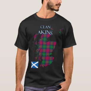 T-shirt Clan écossais Akins Tartan Écosse