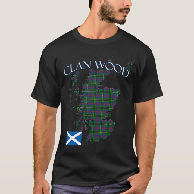 T-shirt Clan écossais de bois Tartan Écosse (Devant)