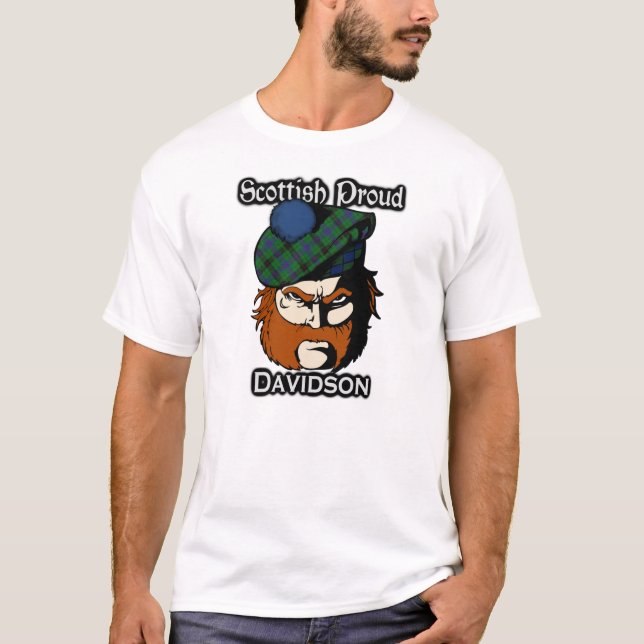 T-shirt Clan écossais de la fierté Davidson Tartan (Devant)