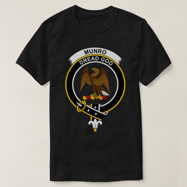 T-shirt Clan écossais de Munro Crest Tartan (Design devant)