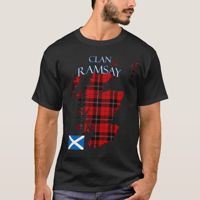 T-shirt Clan écossais de Ramsay Tartan Écosse (Devant)